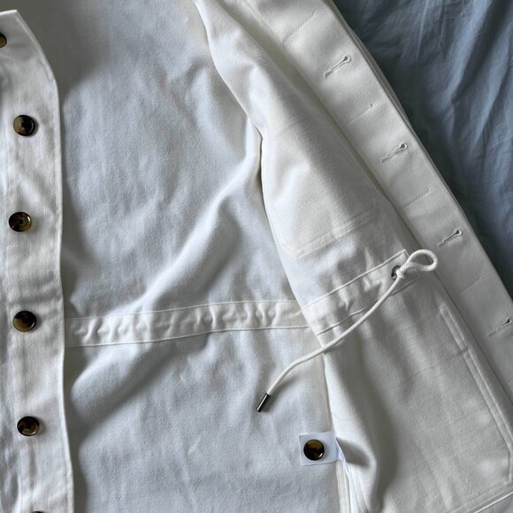 Amour Vert Rylee Organic Cotton Utility Jacket in Ivory, XS - Picture 6 of 7